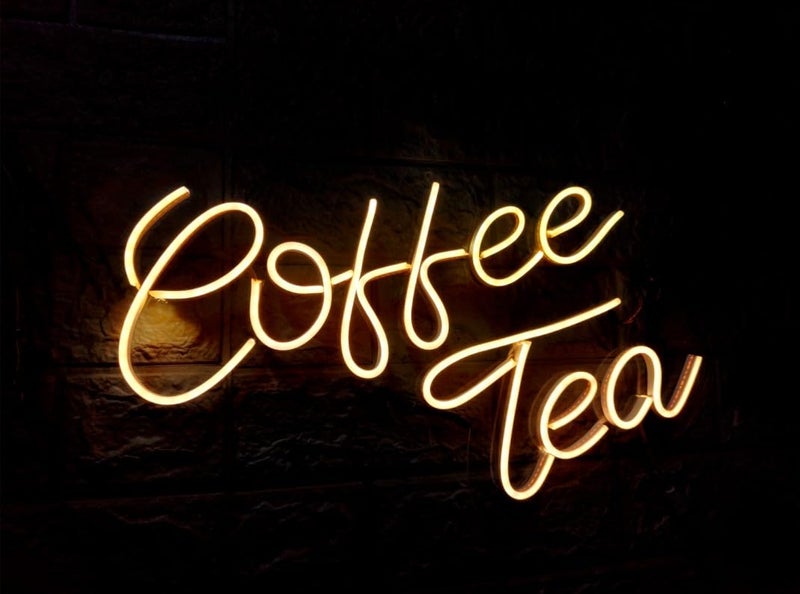 SG PRINT Coffee Neon Sign Coffee and Tea Bar Light Sign LED Hanging Wall Art Sign Warm White Letter LED Sign for Coffee StationRestaurantsHomeFarmhouseKitchen Decoration 12X18 warm white  - Image 3