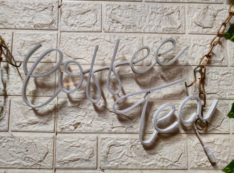 SG PRINT Coffee Neon Sign Coffee and Tea Bar Light Sign LED Hanging Wall Art Sign Warm White Letter LED Sign for Coffee StationRestaurantsHomeFarmhouseKitchen Decoration 12X18 warm white  - Image 5