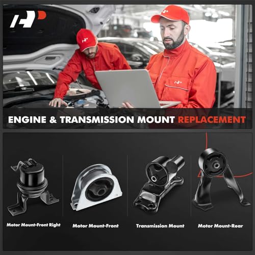 A-Premium 4PCS Engine Motor Mount and Transmission Mount Set Compatible with Mitsubishi Lancer 2002 2003 2004 2005 2006 2007 L4 2.0L, Manual Transmission - Image 2