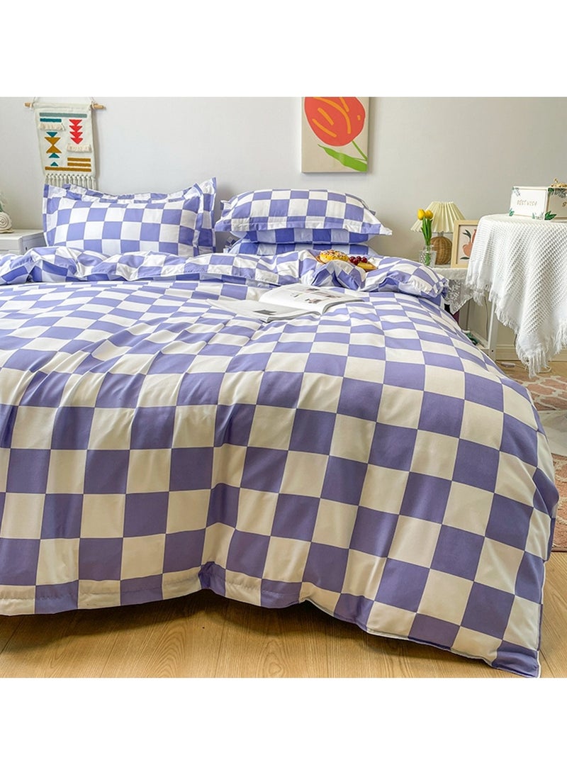 Sharpdo Four-piece bedding set microfiber soft quilt set with 1 quilt cover, 1 flat sheet and 2 pillowcases 2.2m bed（220*240cm）  - Image 1