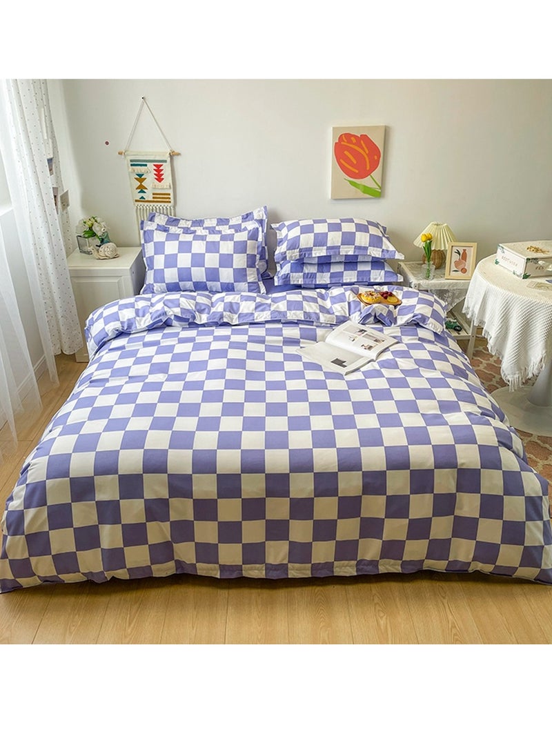 Sharpdo Four-piece bedding set microfiber soft quilt set with 1 quilt cover, 1 flat sheet and 2 pillowcases 2.2m bed（220*240cm）  - Image 2