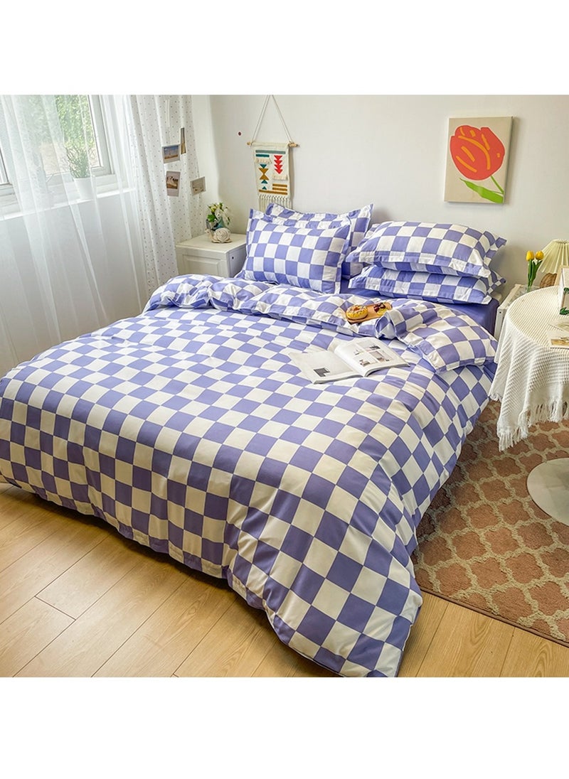 Sharpdo Four-piece bedding set microfiber soft quilt set with 1 quilt cover, 1 flat sheet and 2 pillowcases 2.2m bed（220*240cm）  - Image 3