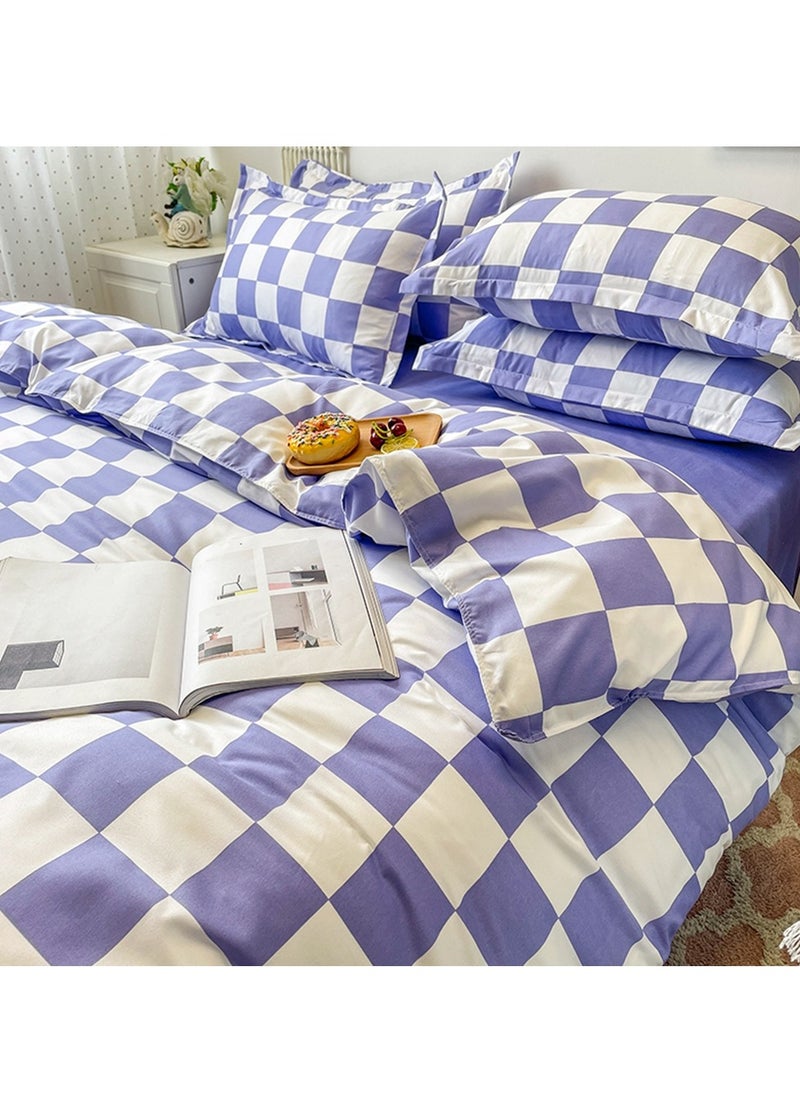 Sharpdo Four-piece bedding set microfiber soft quilt set with 1 quilt cover, 1 flat sheet and 2 pillowcases 2.2m bed（220*240cm）  - Image 4