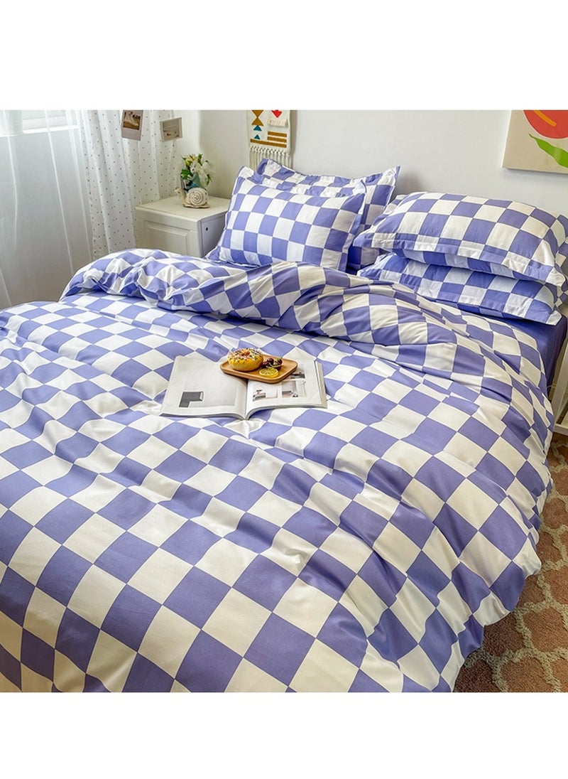 Sharpdo - Four-piece bedding set microfiber soft quilt set with 1 quilt cover, 1 flat sheet and 2 pillowcases 2.2m bed（220*240cm） - Image 1