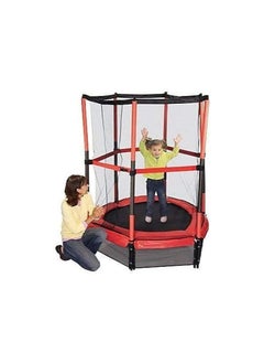 Rainbow Toys ترامبولين RBW TOYS للأطفال، ترامبولين 4 أقدام، معدات تمارين اللياقة البدنية، ترامبولين خارجي، سرير قفز للحديقة 4 أقدام مع حاوية أمان  - Image 2