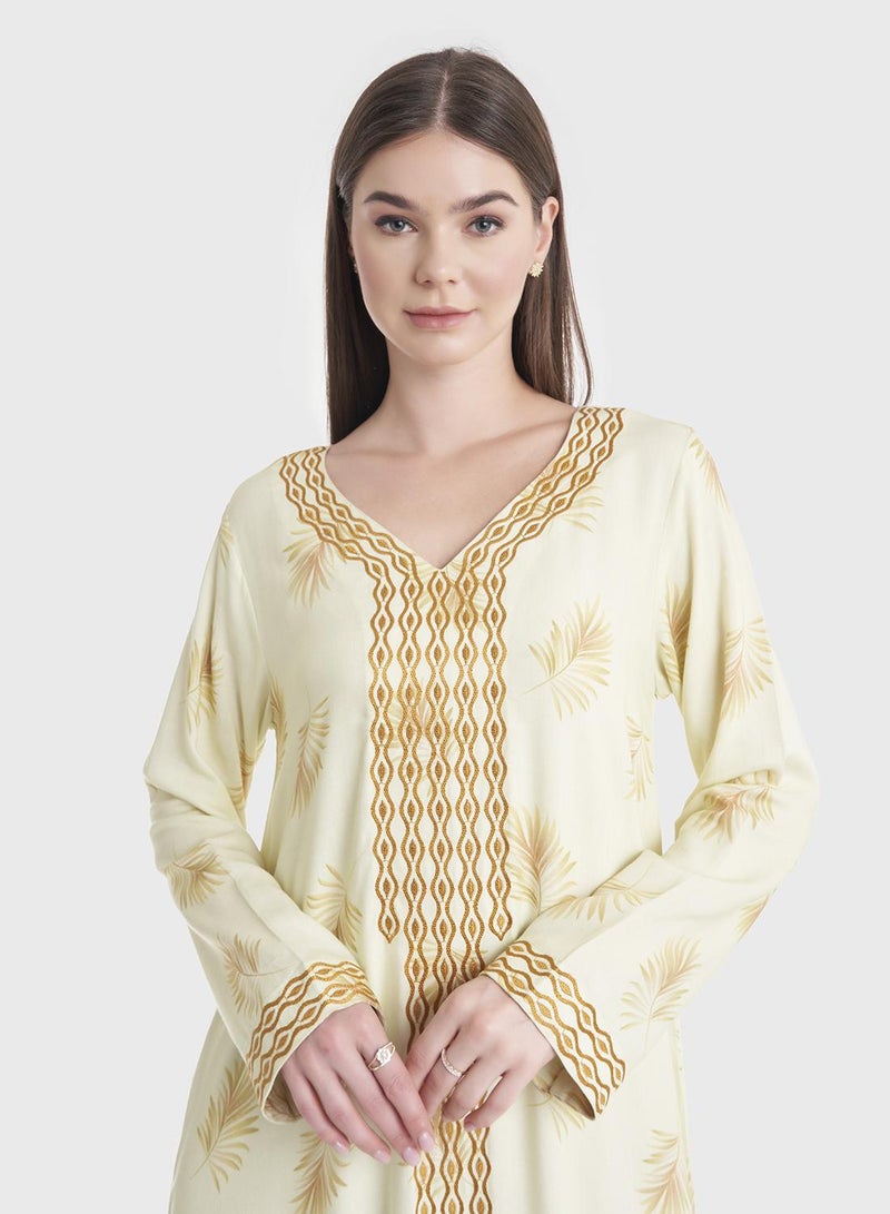 KASHKHA Viscose Printed Jalabiya - Image 3