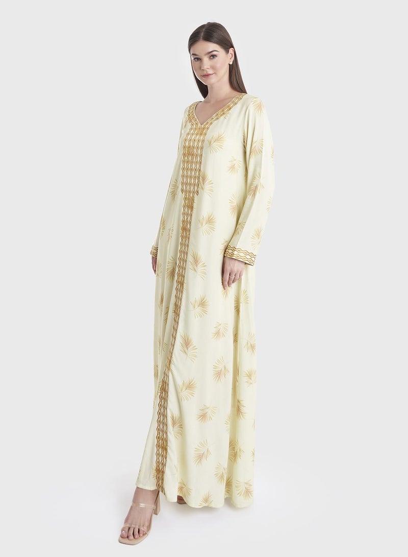 KASHKHA Viscose Printed Jalabiya - Image 5