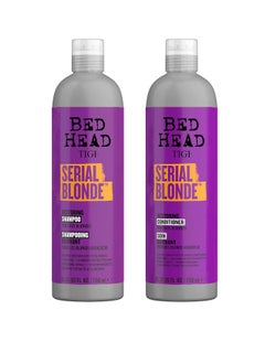 TIGI Bed Head Shampoo & Conditioner For Damaged Blonde Hair Serial Blonde With Hydrolyzed Keratin 2 x 25.36 fl oz