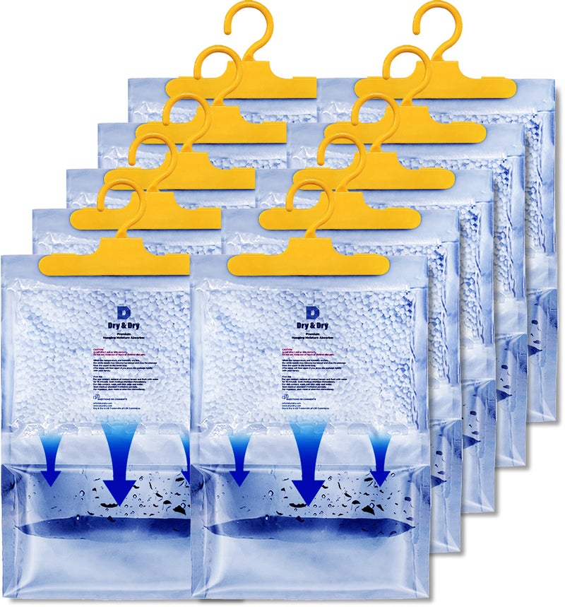 Dry & Dry مجموعة 10 عبوات من مجففات الرطوبة 7 أونصات الممتازة لامتصاص الرطوبة للمنزل، مجفف الرطوبة للقاعة، مجففات الرطوبة لغرفة النوم، مجففات صغيرة، مجففات لامتصاص الرطوبة - Image 3