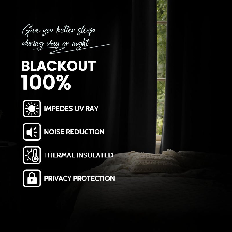 Yakamok Dove Grey 100% Blackout Curtains Grommet Window Treatments with 2 Thick Layers-Light Gray Room Darkening Thermal Insulated Drapes Set of 2 for Bedroom Living Room 52 Inches by 84 Inches length - Image 2