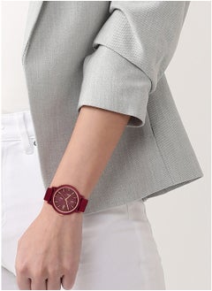 LACOSTE Women's Analog Round Shape Silicone Wrist Watch 2001328 - 38 Mm  - Image 4