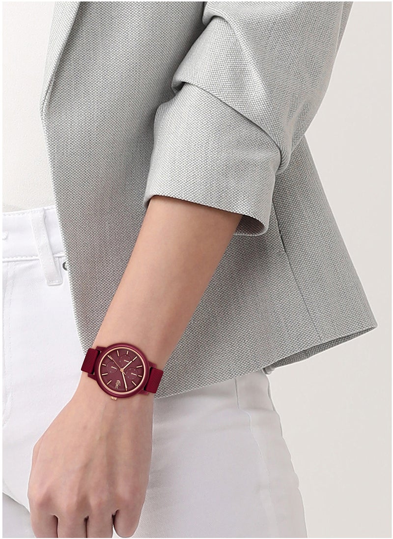 LACOSTE - Women's Analog Round Shape Silicone Wrist Watch 2001328 - 38 Mm - Image 1