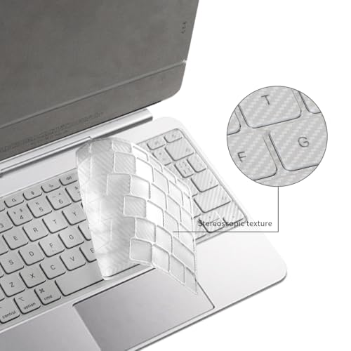 IMMOENUC Keyboard Cover Protector for 11 inch Magic Keyboard (2026 2025 iPad Air M4 M3,iPad Pro M5 M4) TPU Material Compatible with iPad A16 & iPad 10 Magic Keyboard Folio (Carbon Fiber Texture) - Image 2