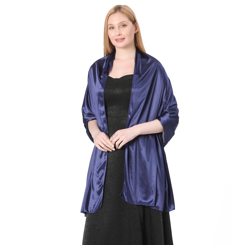 Ladiery Silky Satin Shawls and Wraps for Women Evening Dress, Lightweight Long Bridal Elegant Bright Wedding Stole - Image 4