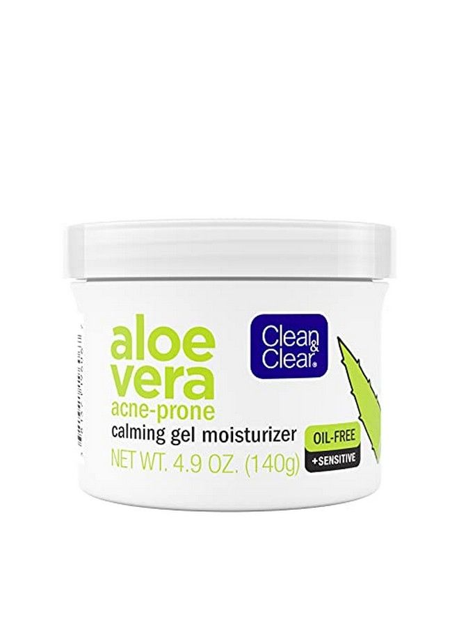 Clean & Clear Aloe Vera Calming Gel Acne Facial Moisturizer For Acneprone & Sensitive Skin Oilfree Daily Moisturizing Gel 4.9 Oz - Image 2