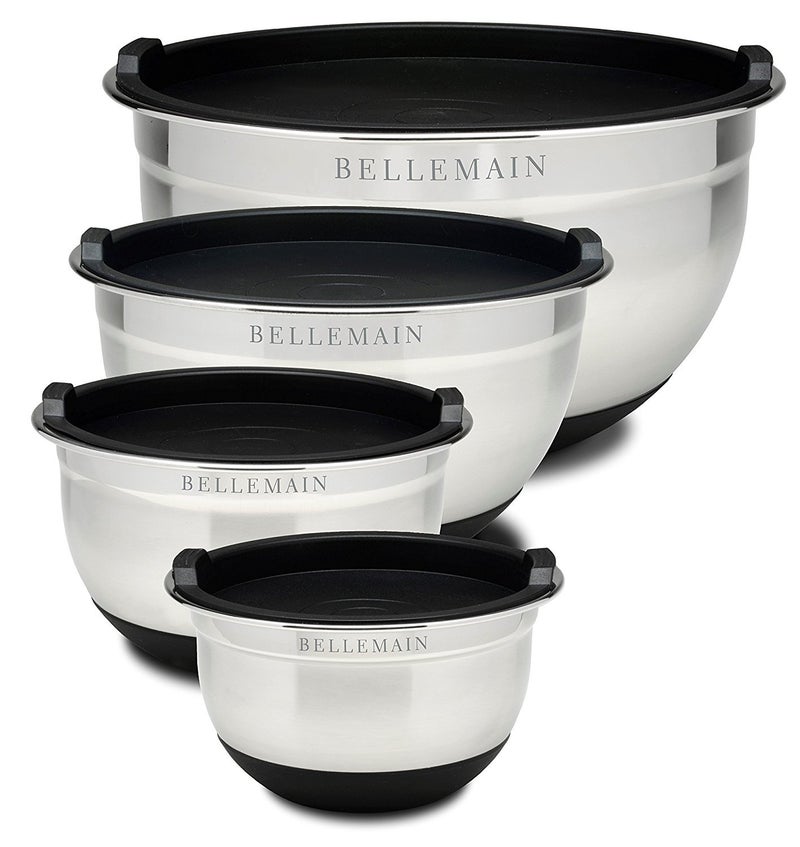 Bellemain Stainless Steel Mixing Bowls with Lids Set â€“ Large, Durable, Airtight Kitchen Bowls for Food Prep, Baking, Salad, and Storage (4 piece set) - Image 1