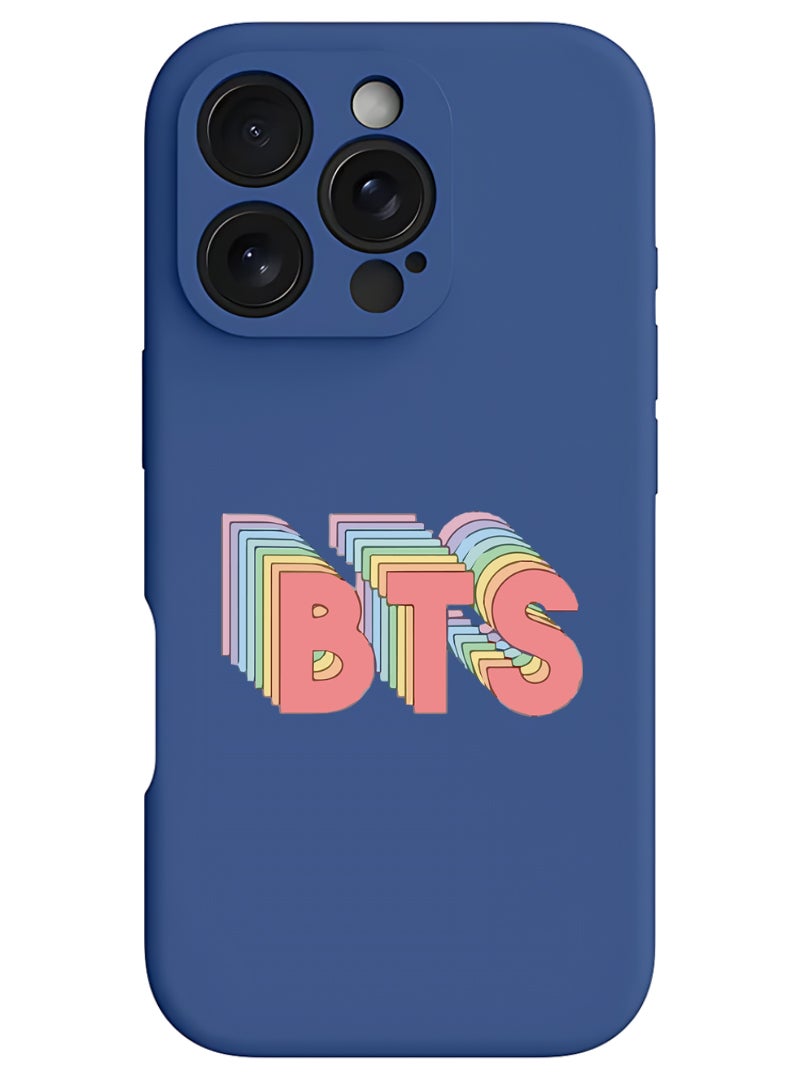 Theodor iPhone 16 Pro Max Blue Protective Slim Fit Case Liquid Silicone Cover with Full Body Protection Anti-Scratch Shockproof Case For iPhone - BTS - Image 1