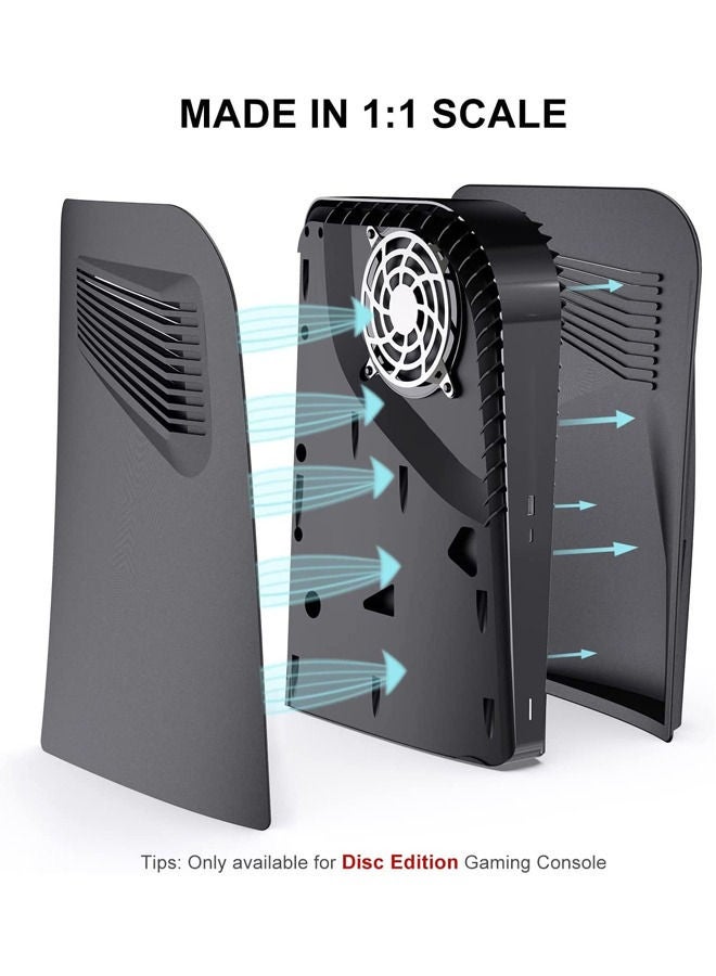 Rock Pow Replacement Shell for PS5 Disc Edition Anti-Scratch Dustproof Protective Cover Face Plates with Cooling Vents for Playstation 5 Disc Edition  - Image 5