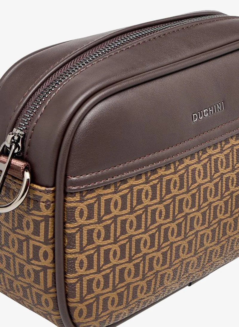 Duchini  Men Monogram Print Crossbody Bag for Men | Best Price UAE