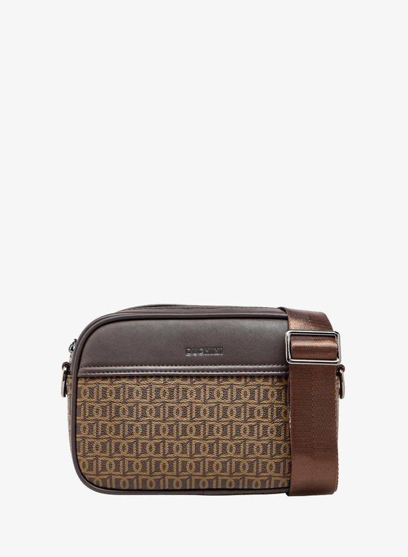 دوتشيني Men Monogram Print Crossbody Bag