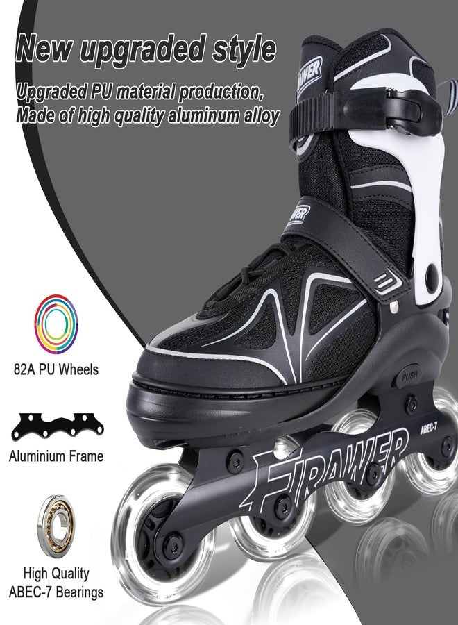 FIRAWER Kids Adjustable Inline Skates Ages 4-12, Youth Inlie Skates for Girls Boys 5-8 8-12 with Full Light Up Wheels, Fun Illuminating Skates for Kids Men Adult Women and Boys. - Image 3