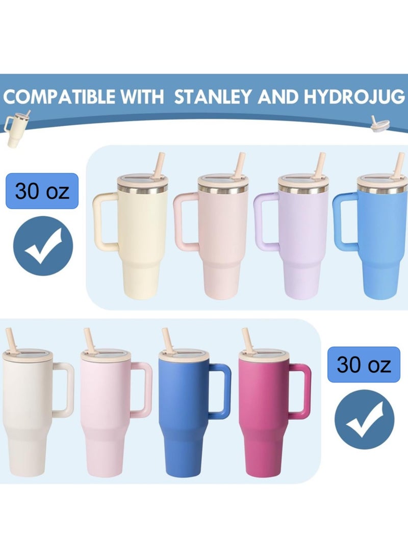 Generic - 2 Pack 30 oz Tumbler Flip Straw Lid Replacement Fit for Stanley Quencher Tumbler with Straws,Leak Proof Splash Resistant Tumbler Lids for Stanley Cup Accessories,Pink - Image 1