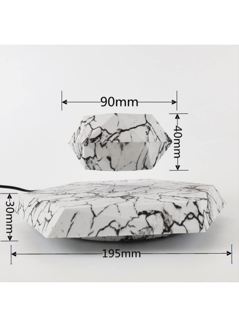 FIPKA Floating Bonsai Pot Planter Suspension Air Plant Pot Levitating Flower Pot for Home Office, Modern Marble Pattern - Image 3