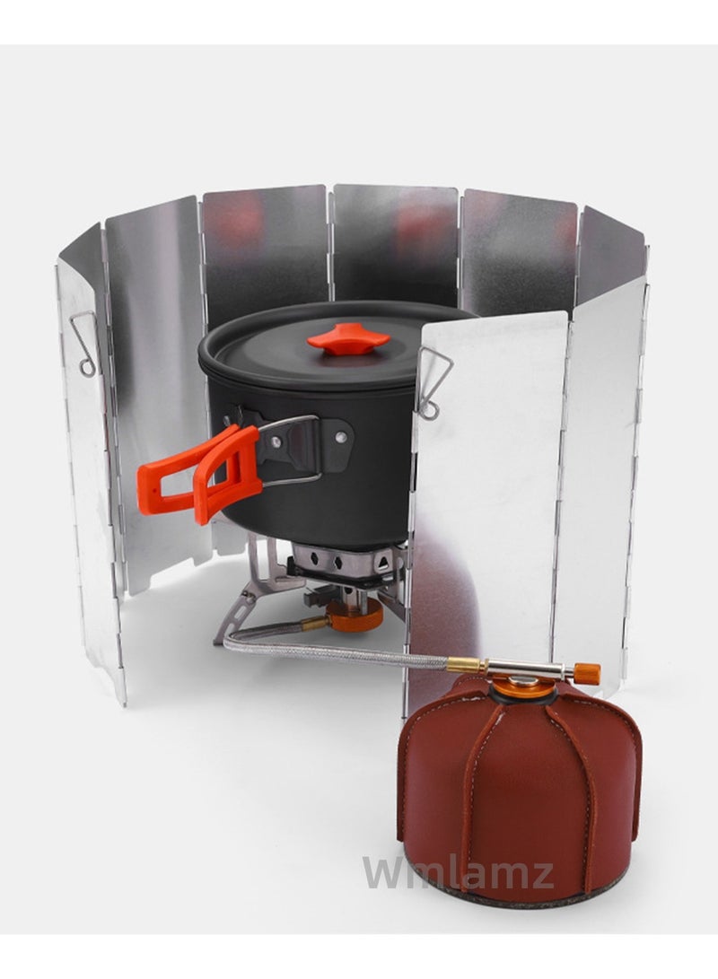 Wmlamz Camping Stove Windscreen, Portable Ultralight Folding Windshield For Picnic Cooking - Image 2