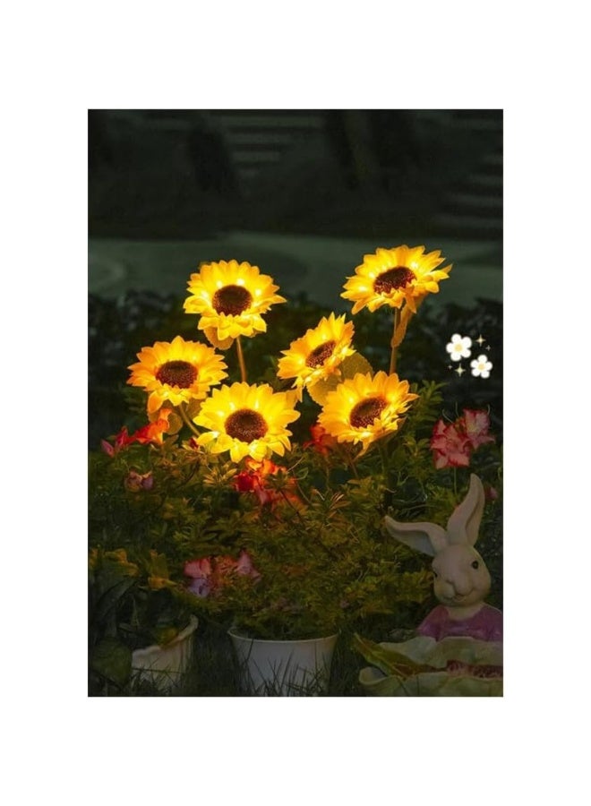 Solar Sunflower Garden Lights, Waterproof LED Outdoor Decor, 2-Pack - Image 4