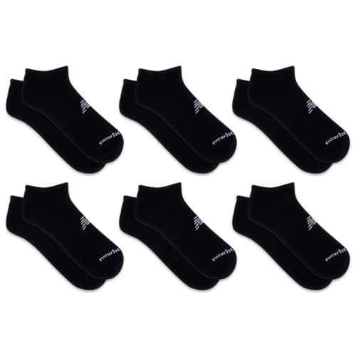 New Balance Unisex No Show 6 Pair Pack, Black, X-Large - Image 2