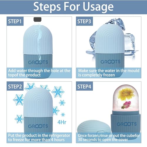 Groots Ice Roller for Face | Ice Roller for Face Massager | Face Ice Roller for Men & Women | Ice Cube Roller for Glowing Skin & Puffy Eyes | Reusable & Unbreakable (Multi color) - Image 5