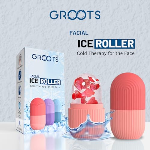 Groots Ice Roller for Face | Ice Roller for Face Massager | Face Ice Roller for Men & Women | Ice Cube Roller for Glowing Skin & Puffy Eyes | Reusable & Unbreakable (Multi color) - Image 2