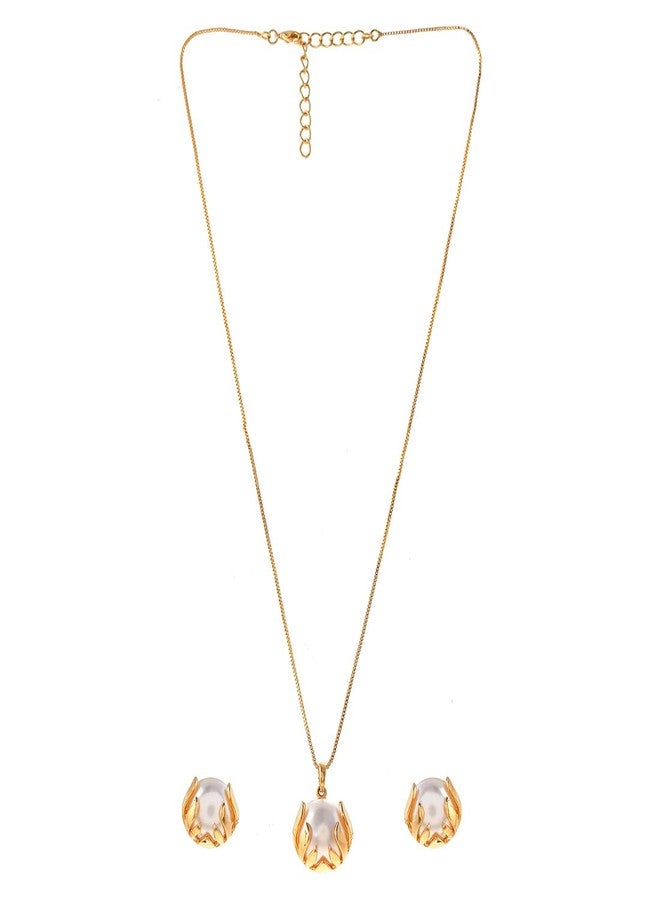 VOYLLA Mothers Day Half Pearl Pocket Pendant Set - Image 4