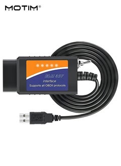 ELM327 with Switch 25k80, OBD2 USB Adapter Code Reader Vehicle Scanner Diagnostic Programmer Tool with MS-CAN/HS-CAN Switch for Ford Mazda Windows