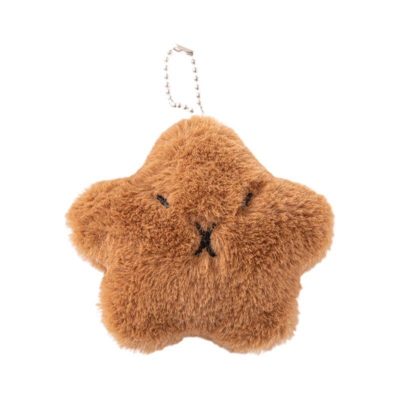 Cute Capybara and Siamese Cat Plush Keychain Pendant - Image 5