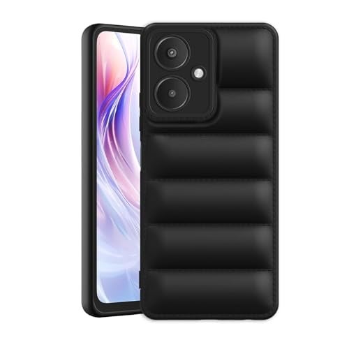 Plus Puffer Case Camera Protection Soft Back Cover for Mi Redmi 13C 5G - Black - Image 1