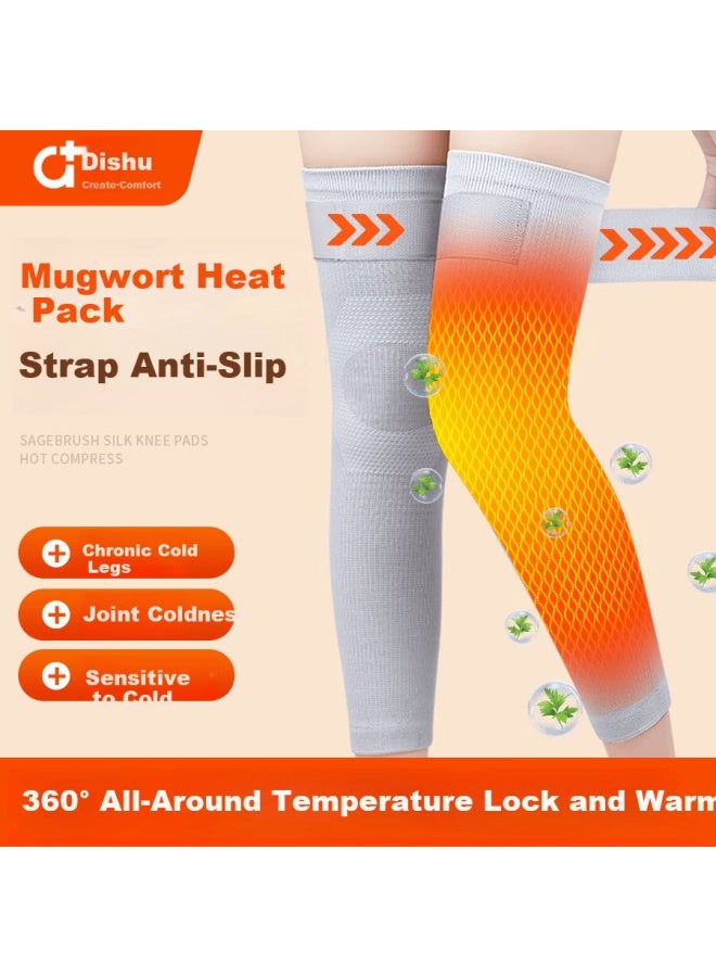 Dishu Knee Warmers For Arthritis And Meniscus Injury, Moxa Self-heating Knee Support For Men And Women, Cycling Knee Brace - Image 1