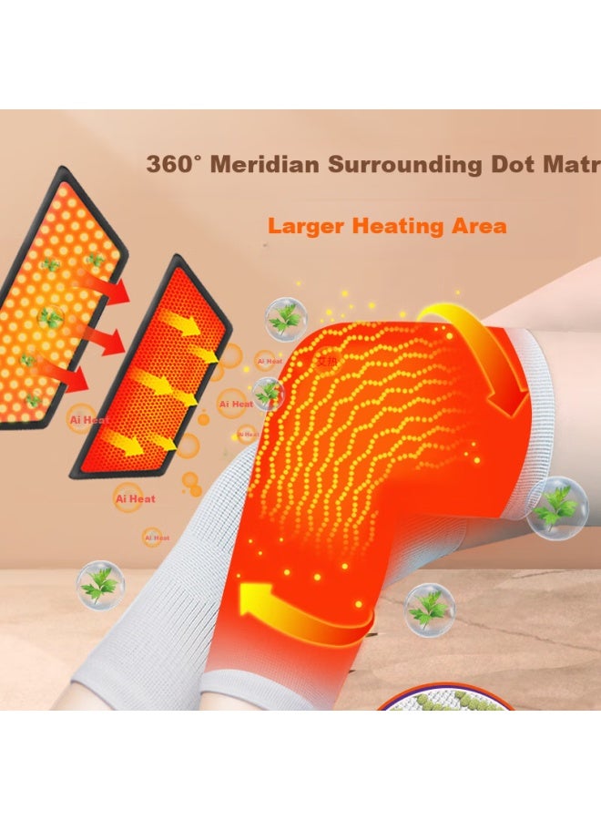 Dishu Knee Warmers For Arthritis And Meniscus Injury, Moxa Self-heating Knee Support For Men And Women, Cycling Knee Brace - Image 3