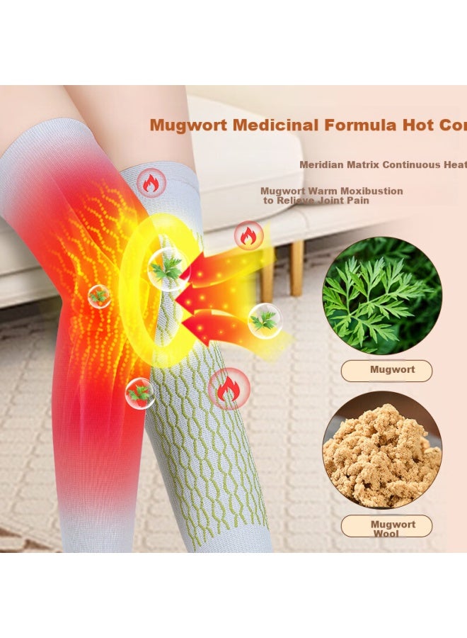 Dishu Knee Warmers For Arthritis And Meniscus Injury, Moxa Self-heating Knee Support For Men And Women, Cycling Knee Brace - Image 4