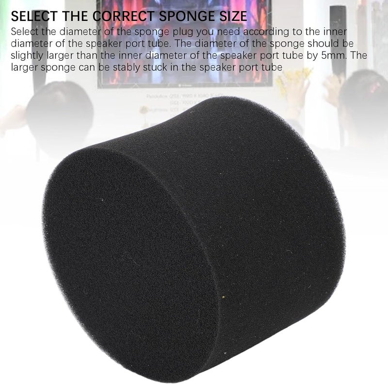 Speaker Port Tube Sponge, 110mm Diameter 80mm Height Sponge for Bass Air Port and Speaker Cabinet, Reduces Standing Wave Wind Noise and Improves Bass Response, with Easy - Image 4