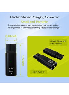 SANMUGEED 2 Pack 4.3V Type-C Shaver Adapter Compatible with Philips OneBlade QP2520 QP2515 QP2620, O Blade Charging Converter Head, USB-C Razor Charger Converter  - Image 5