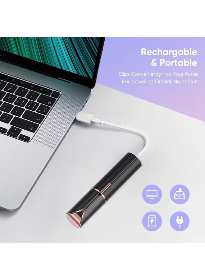 Arabash Facial Hair Removal for Women, Electric Painless USB Rechargeable Facial Hair Remover for Face, Lip, Leg LED Light - Image 3