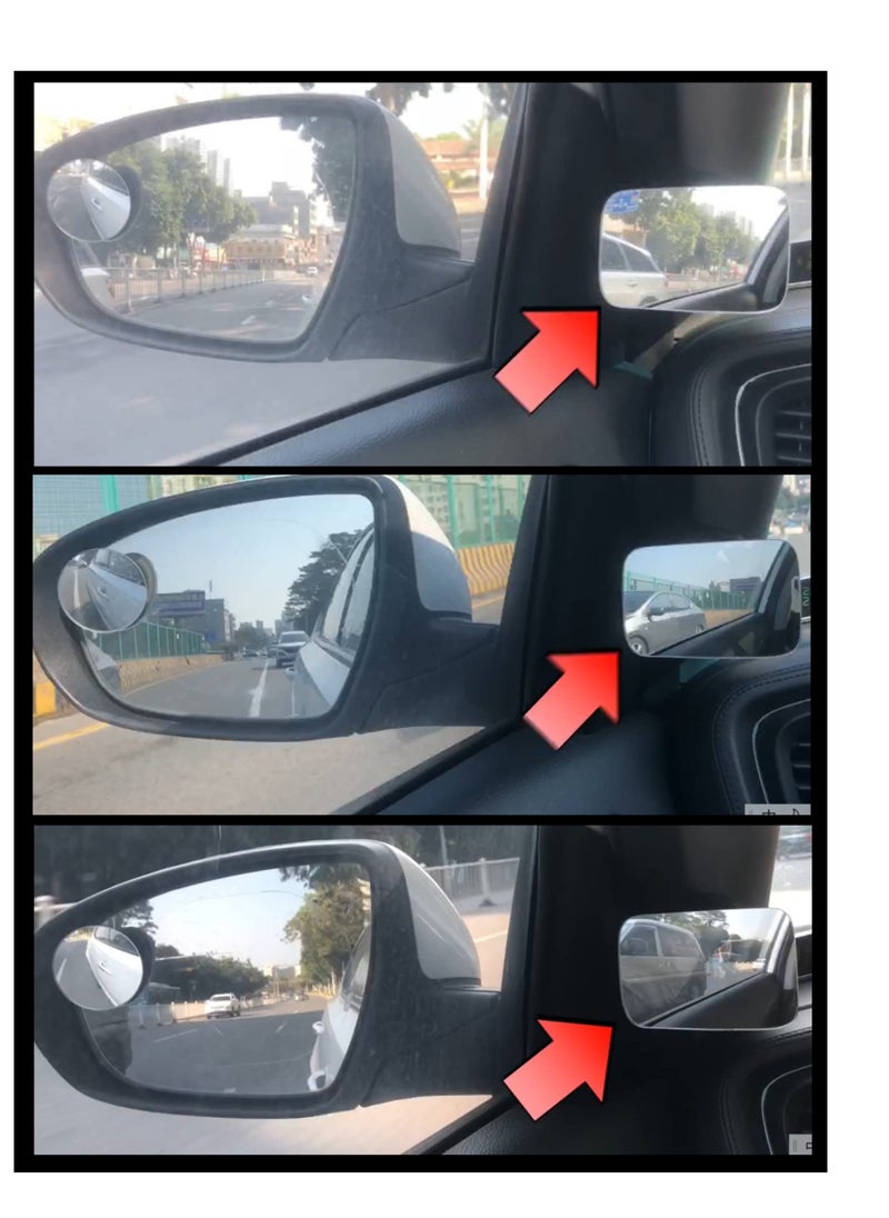 Excefore - Blind spot mirror, universal car mirror, safety mirror, driving safety mirror, gift, blind spot mirror, car exterior and female/male interior overtaking mirror - Image 1