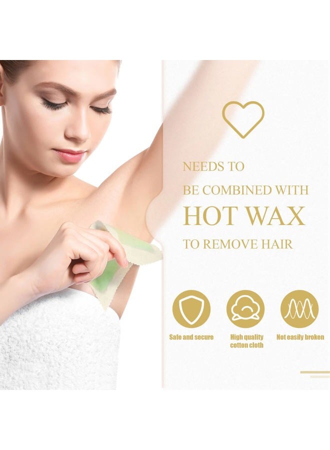 Loopeer 300 Pcs Natural Muslin Epilating Face Wax Strips Hair Removal Eyebrow Precut Body Facial Cotton Wax Cloth Strip for Women Men(4 x 1.5 Inch)  - Image 3