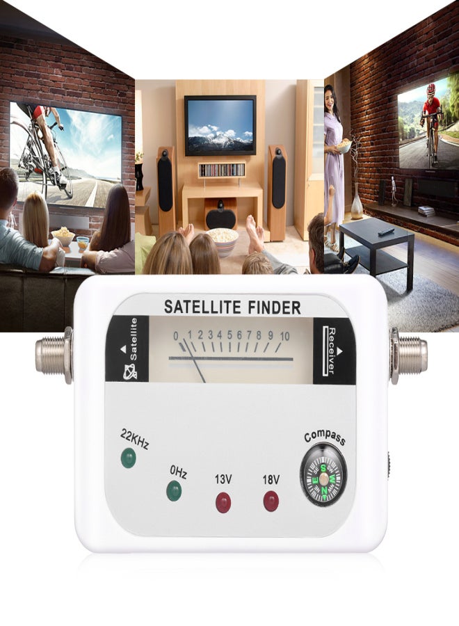 9508 Satellite Signal Finder Digital Signal Finder TV Receiver with Compass Pointer LED Indicator Lamp - Image 2