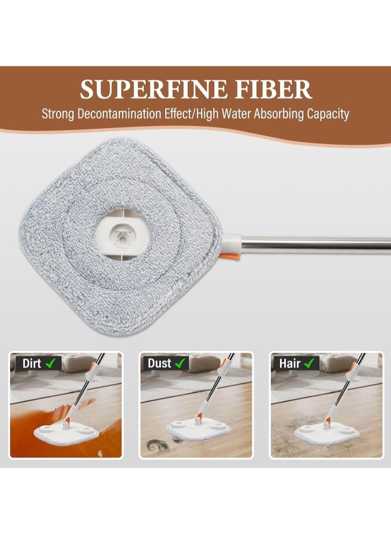 Arabest Spin Mop Bucket Set 360 Degree Spinning Mop with Self Separation Dirty and Clean Water System Easy Wring Floor Mop with Detachable Mop Heads for Floor Cleaning on Home Kitchen  - Image 3
