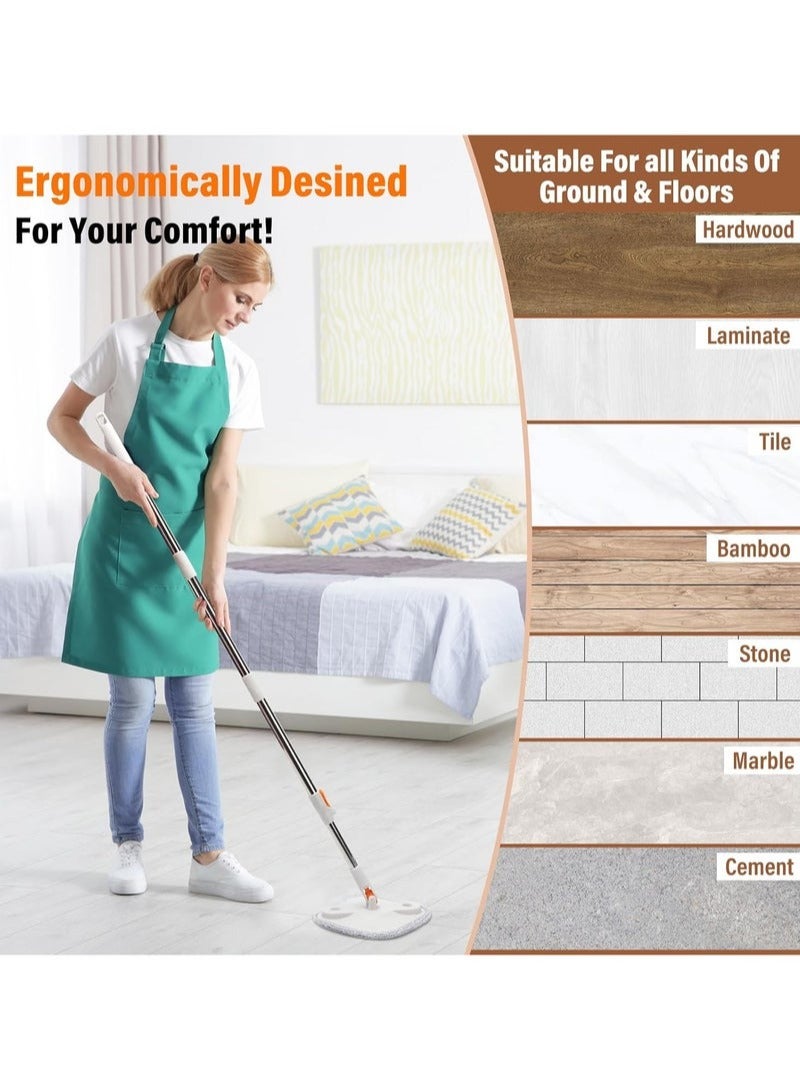 Arabest Spin Mop Bucket Set 360 Degree Spinning Mop with Self Separation Dirty and Clean Water System Easy Wring Floor Mop with Detachable Mop Heads for Floor Cleaning on Home Kitchen  - Image 5