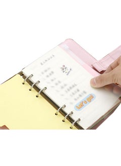Suillty 6 Holes Transparent Frosted Pvc Binder Pages Paper Sheet Dividers Insertable Cards Index Page Tab For Notebook Notepad Journal Diary Planner Memo(A510Pack)  - Image 2