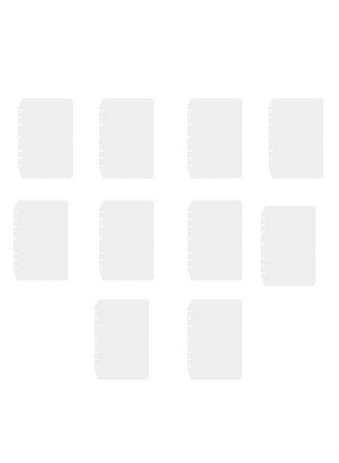 Suillty 6 Holes Transparent Frosted Pvc Binder Pages Paper Sheet Dividers Insertable Cards Index Page Tab For Notebook Notepad Journal Diary Planner Memo(A510Pack)  - Image 1