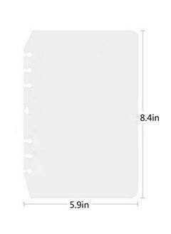 Suillty 6 Holes Transparent Frosted Pvc Binder Pages Paper Sheet Dividers Insertable Cards Index Page Tab For Notebook Notepad Journal Diary Planner Memo(A510Pack)  - Image 4